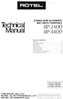 Rotel RP-2400-4400 - Technical manual 
